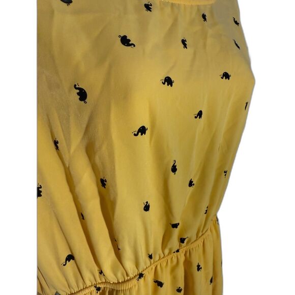 Women's Everly Yellow Elephant Dress L - Picture 3 of 5